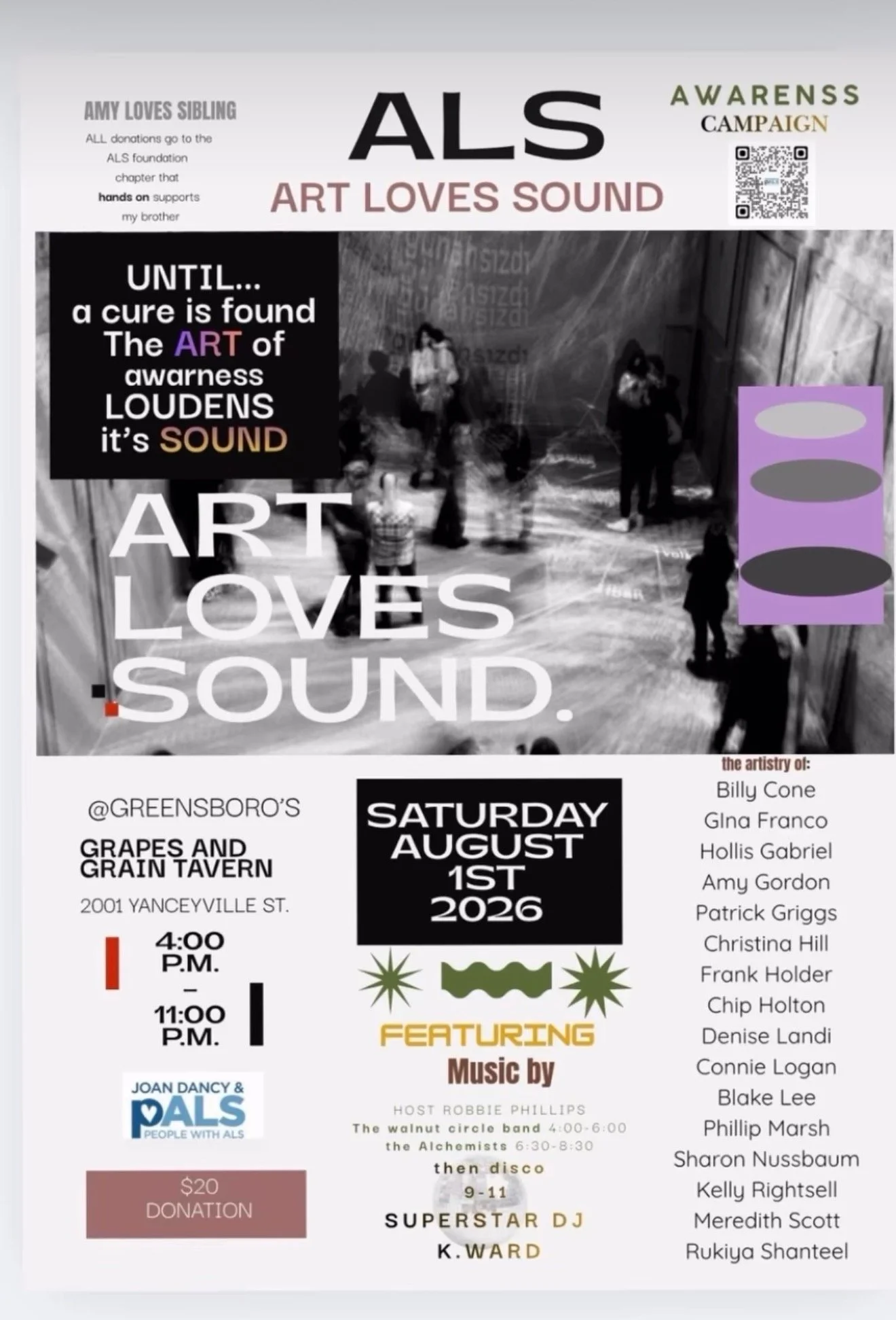 Art Loves Sound: A Benefit for ALS Awareness August 1, 2026