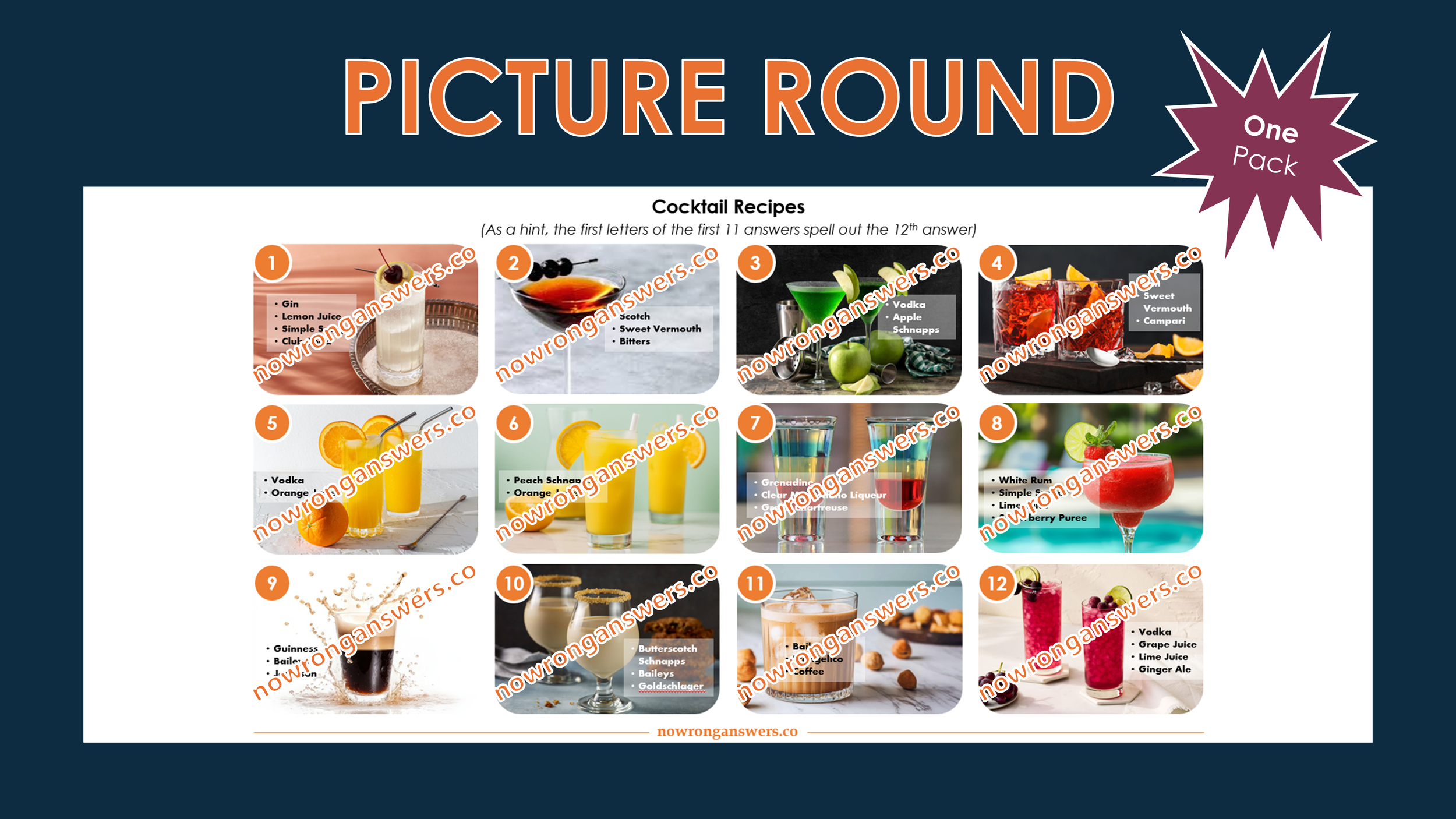 Cocktail Recipes I