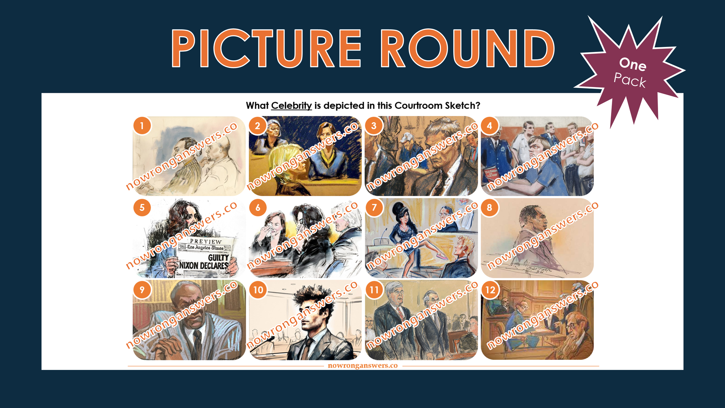 Celebrity Courtroom Sketches
