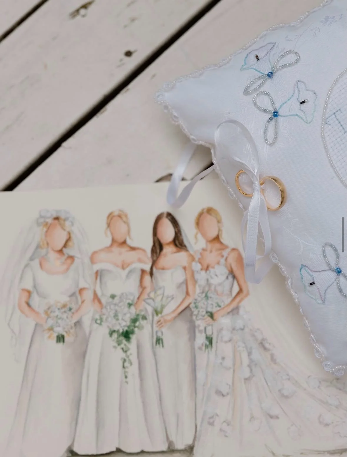 Still love this piece commissioned but the lovely @teelahcaldwell this piece stayed propped up by the cake for their reception! 

📸: @mattashton_photo
