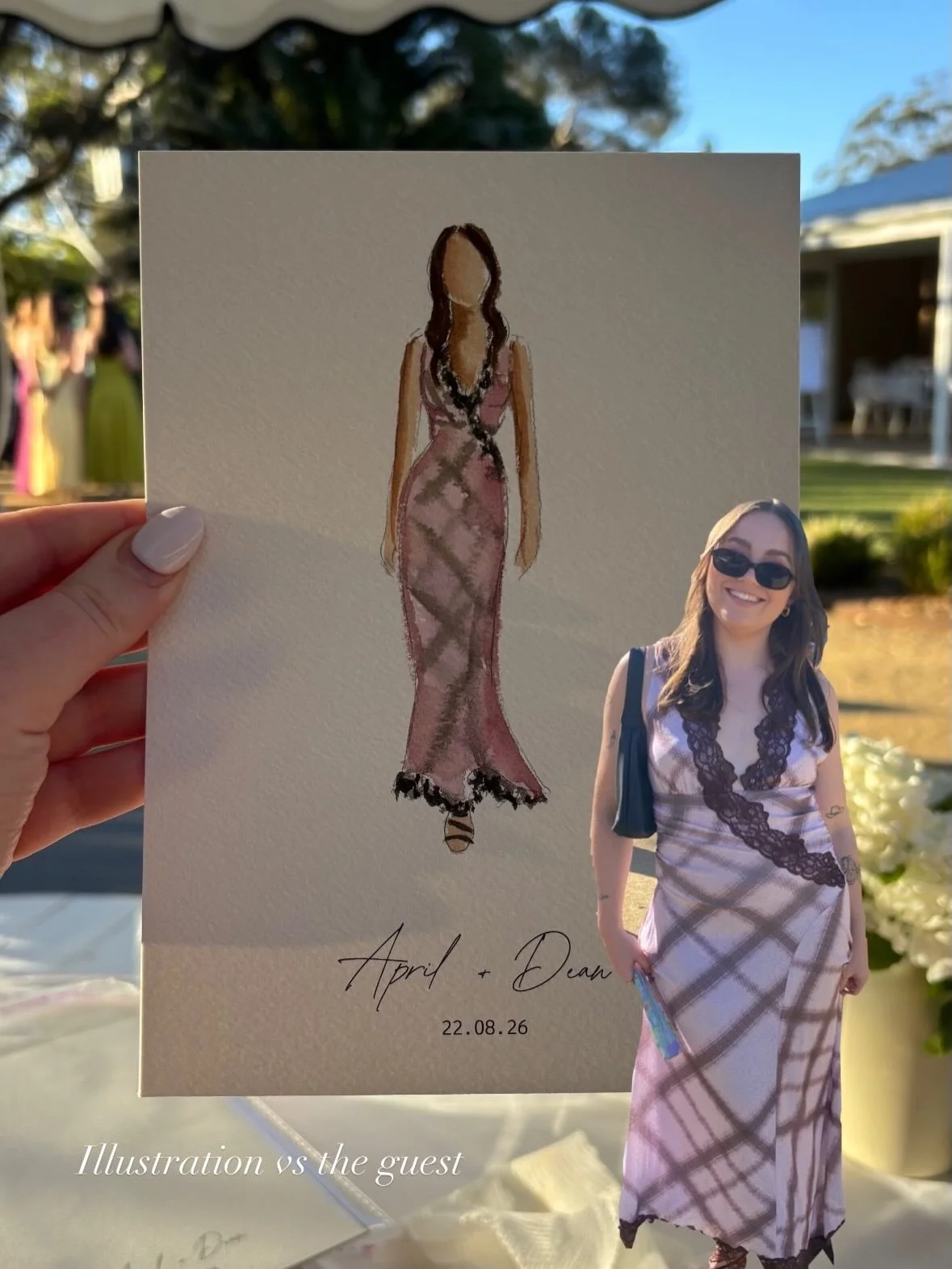 You&rsquo;re guests captured in timeless watercolour illustrations! 

#watercolor #liveguestportraits #weddingpainting