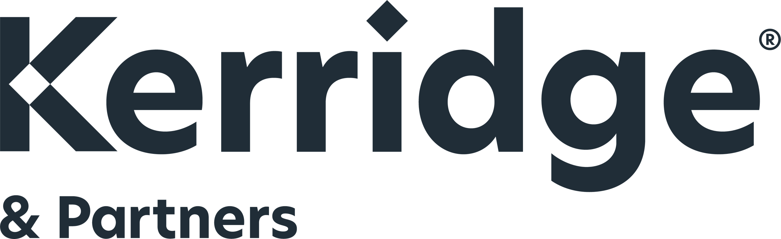 Keridge & Partners logo in black text with stylized 'K' icon on the left