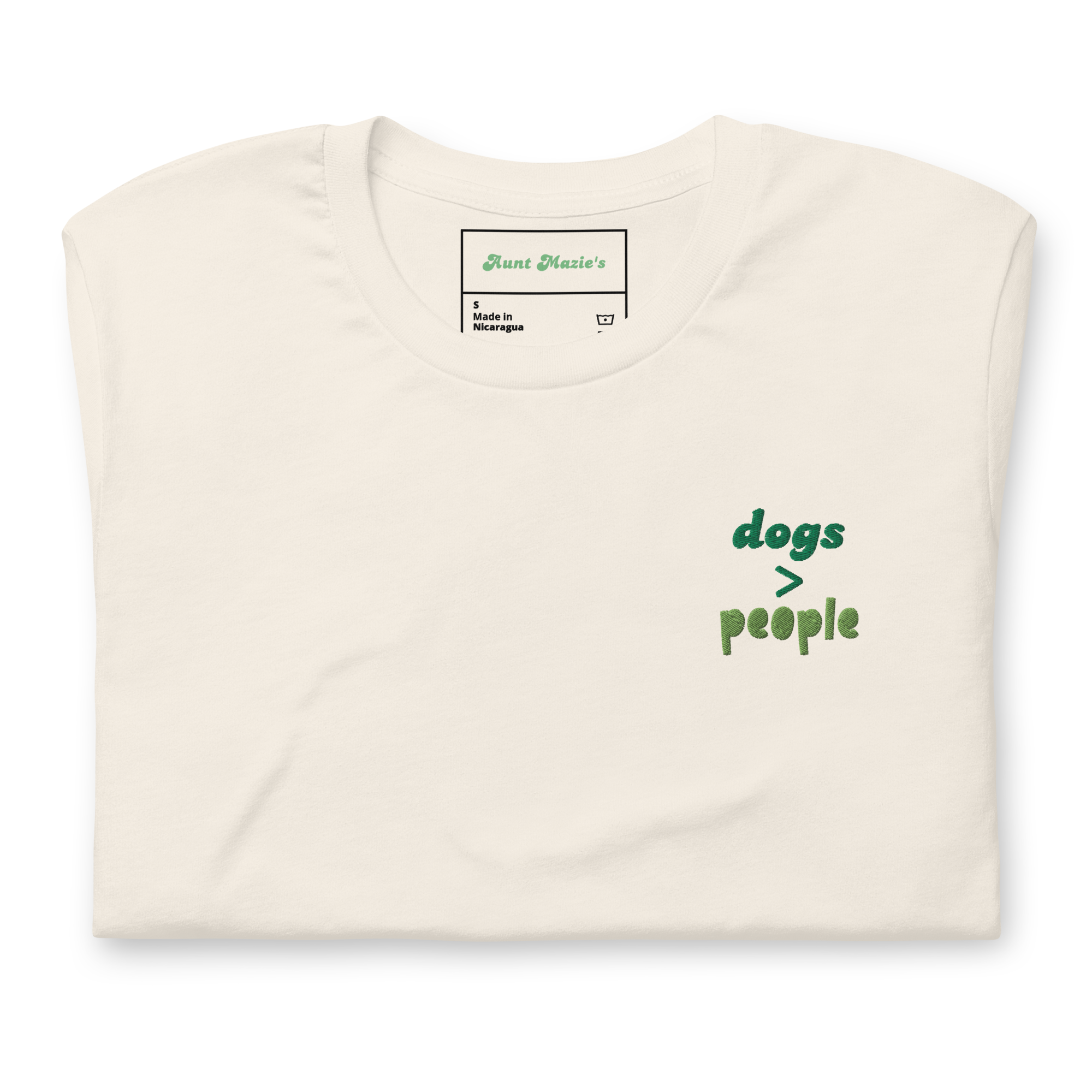 Dogs > People - Embroidered Tee