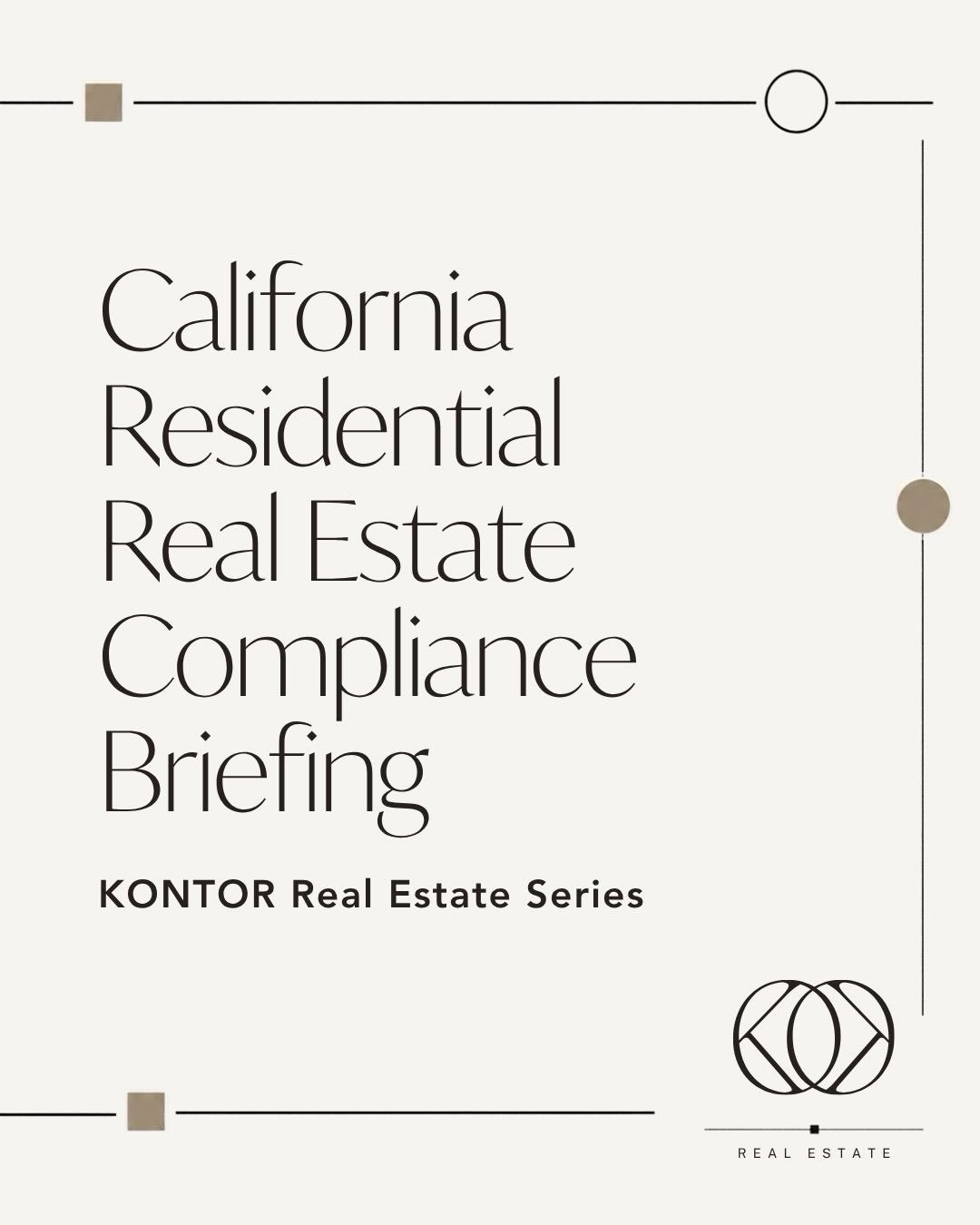 California Association of Realtors and Department of Real Estate Weekly Briefing ✨

California real estate is always evolving &mdash; and staying ahead often comes down to the details.

A few updates currently on our radar:

&mdash; New DRE guidance 