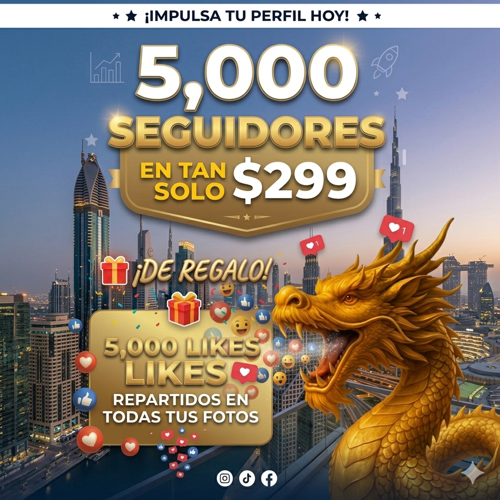 OFERTA RELAMPAGO 5,000 SEGUIDORES + 5,000 LIKES