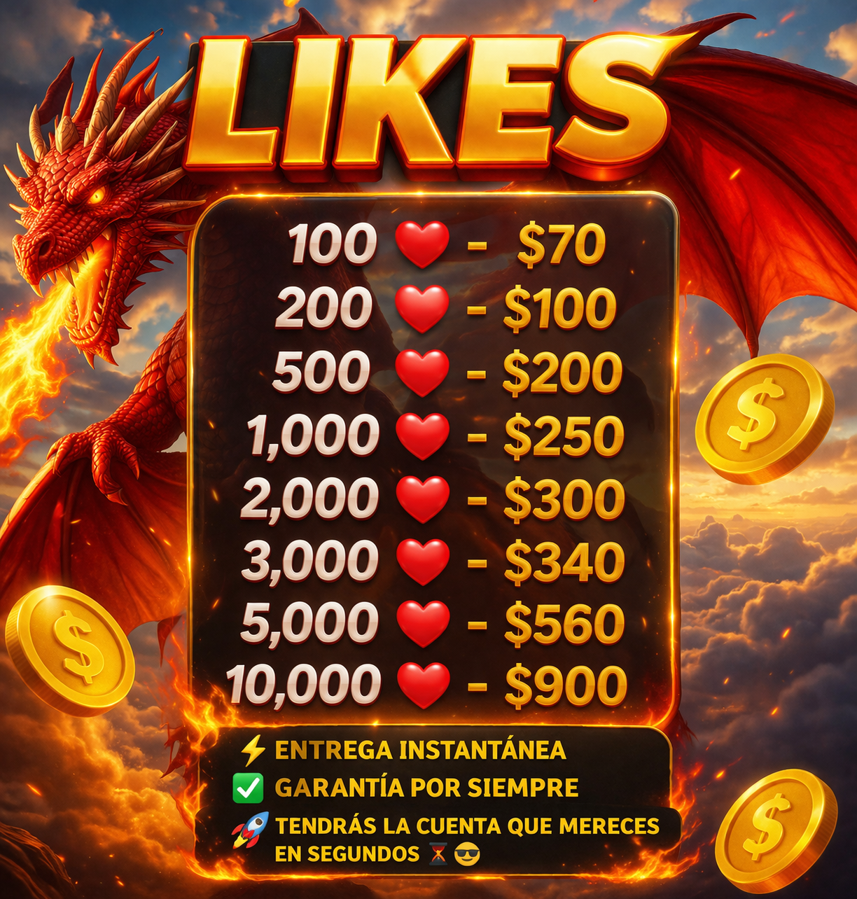 IMPULSA TUS LIKES (Facebook, IG, Tiktok; Youtube)