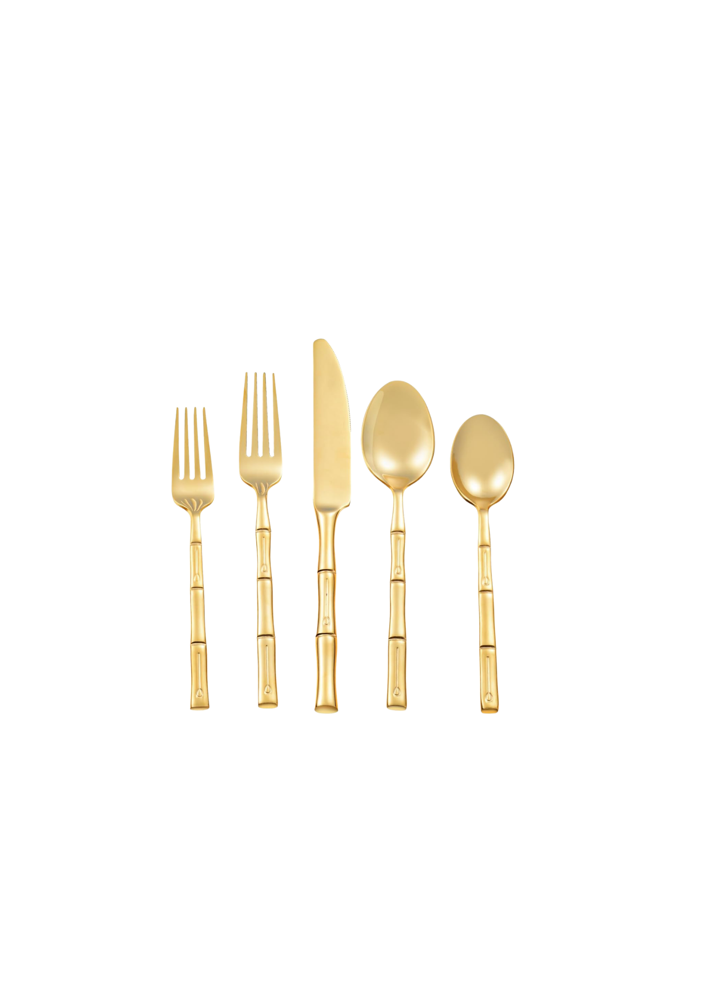 Gold Bambu Cutlery Set