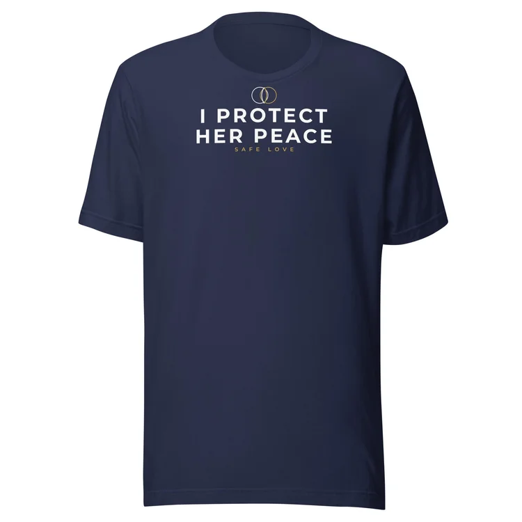 I Protect Her Peace tee in navy