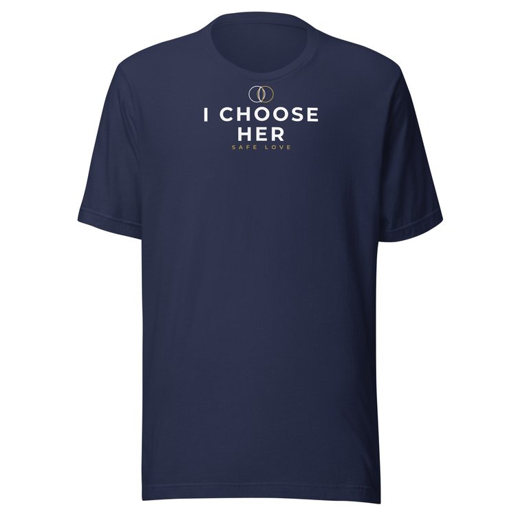 I Choose Her tee in navy