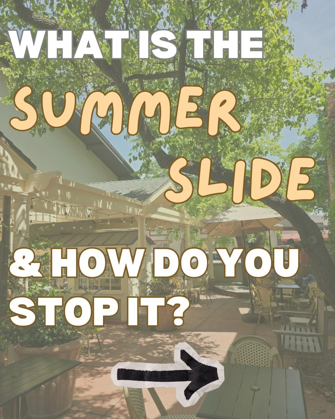 This is not the kind of summer slide we want! 🛝

Every August children come back to school and are given assessments to see how much skill loss happened over the summer and what needs to be taught again.

But this is preventable! 

With a little add