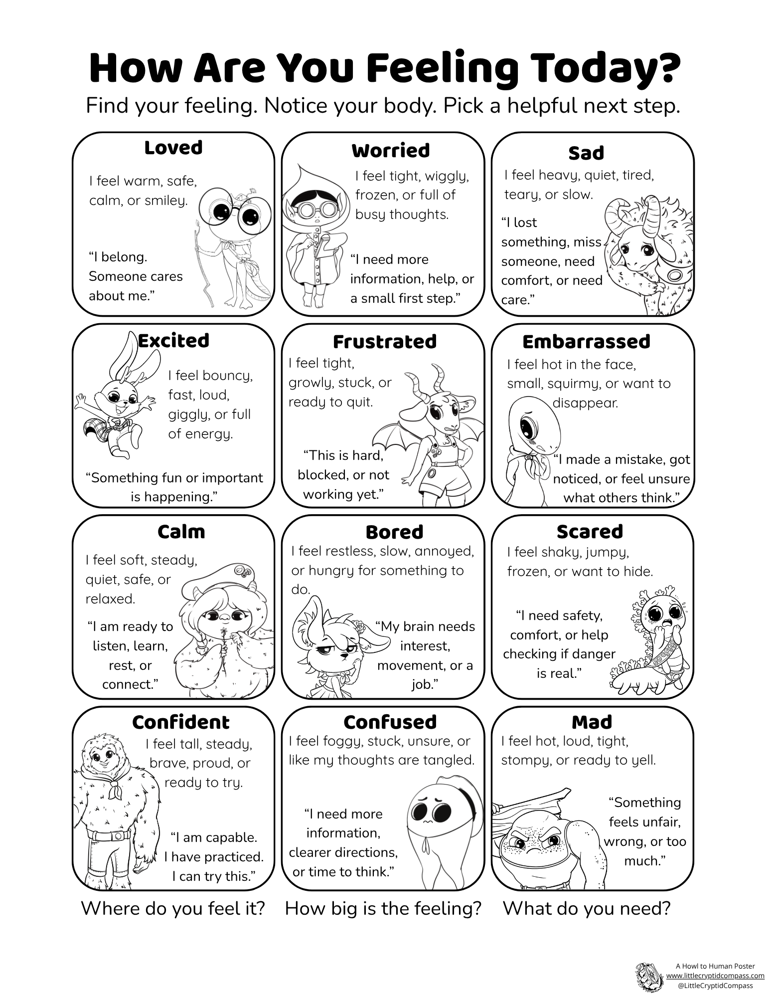 Feelings check-in chart