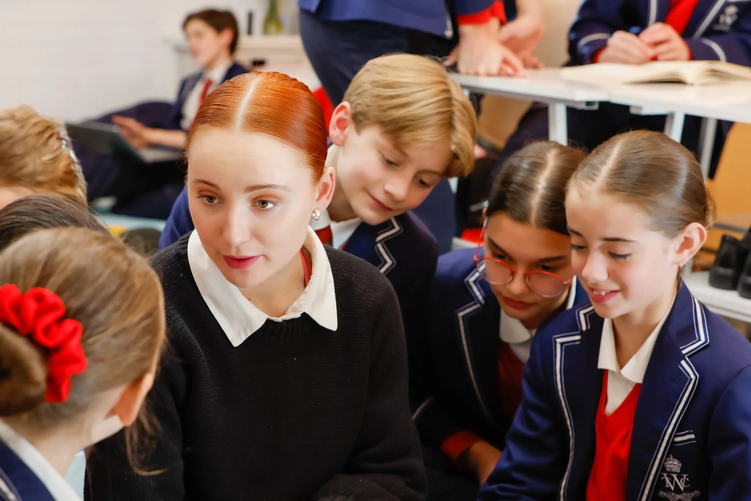 Students and teacher in academic lessons at The Whiteley Collage