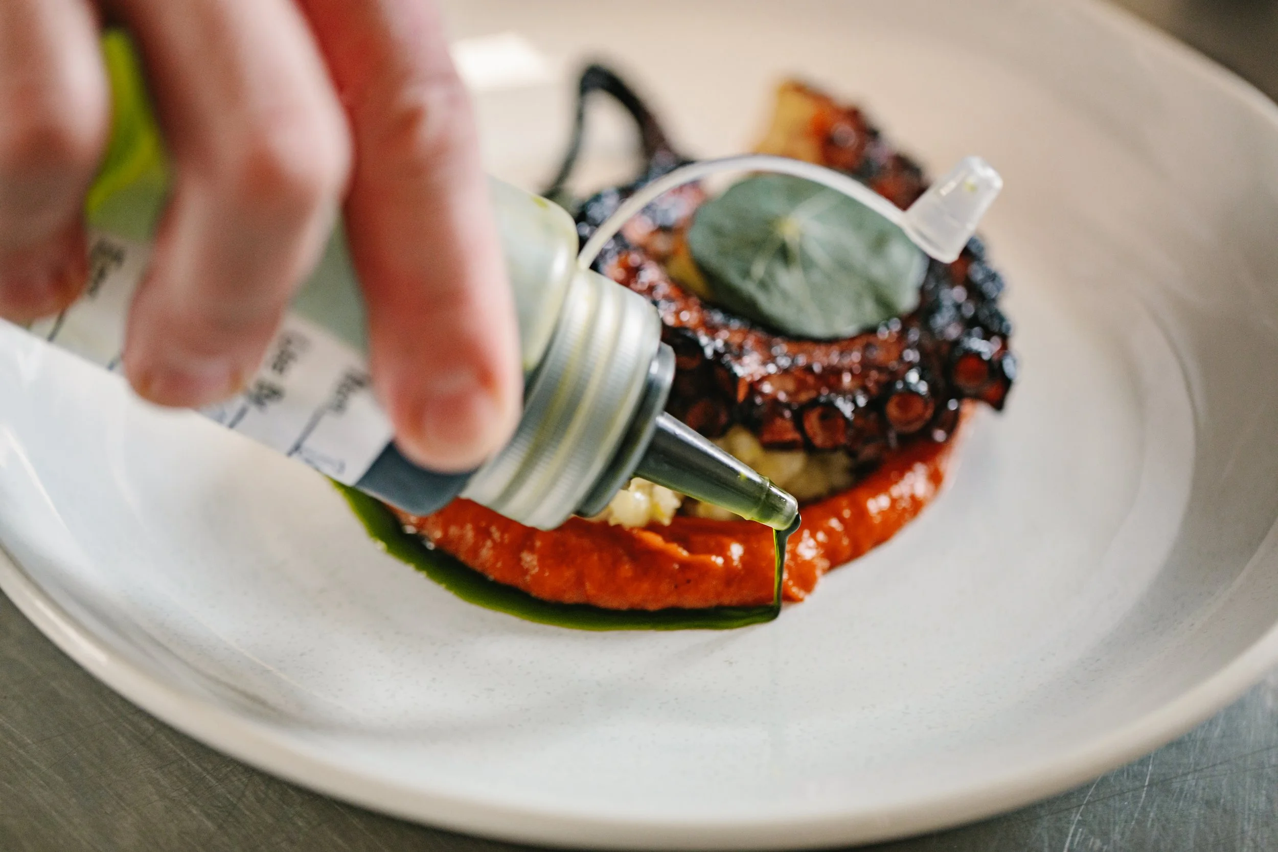 octopus dish from Dulse seafood and wine in Edinburgh