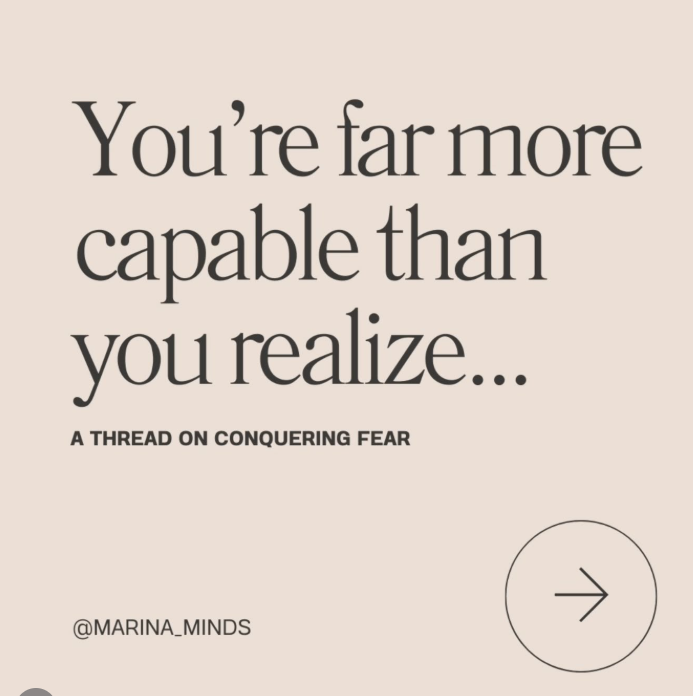 A thread on conquering your fear!
