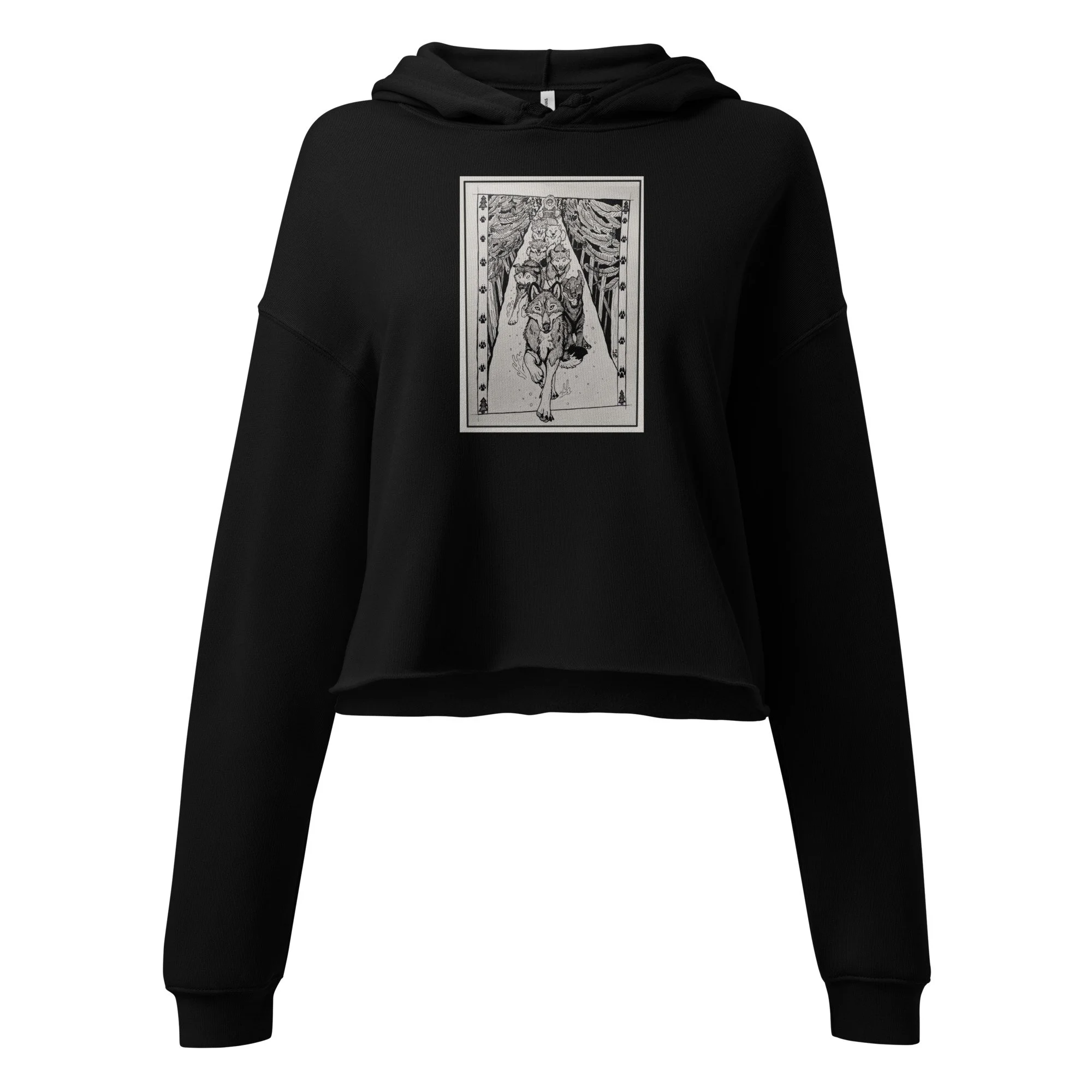 PAWPRINTS OF THE ANCESTORS - Women's Cropped Hoodie