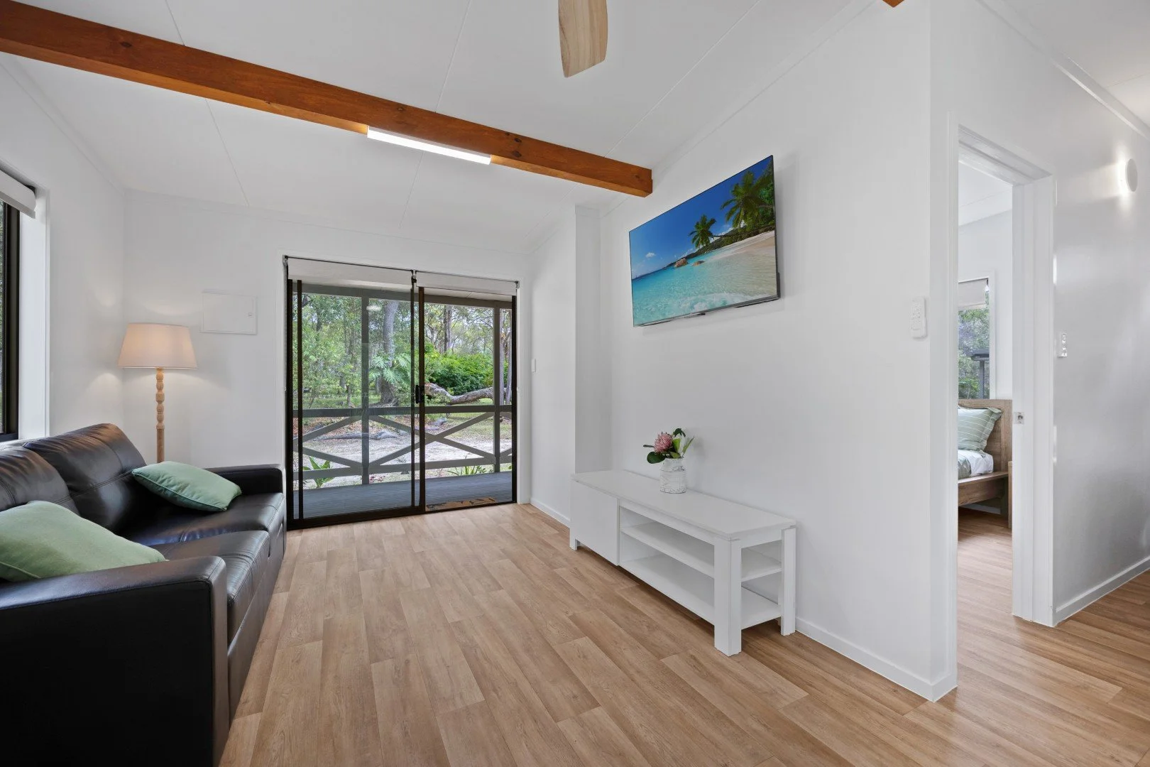 Living area with sofa