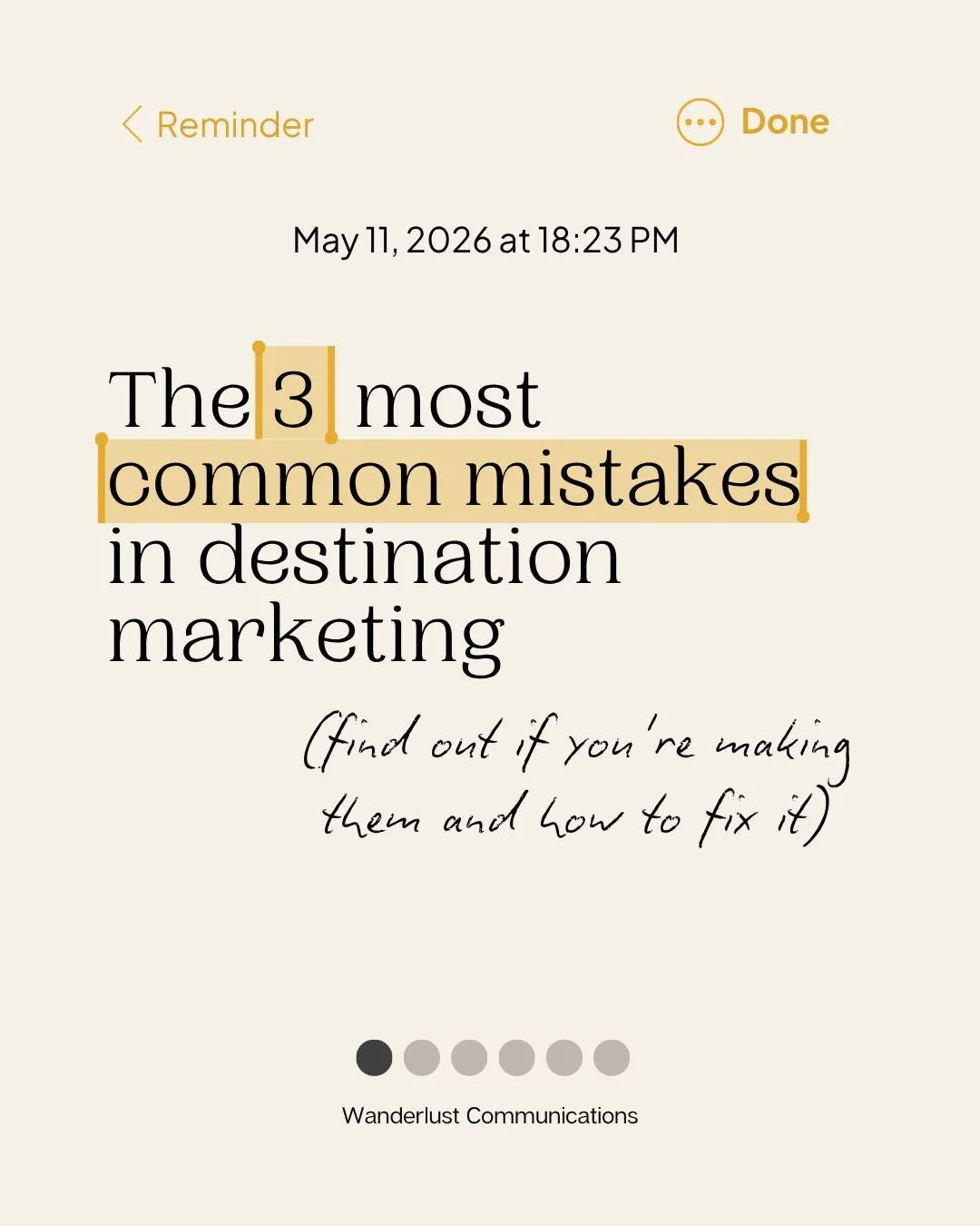 Most destination marketing strategies have one thing in common: they sit in a drawer and collect dust 📋

Not because the people behind them don't care, but because they generally lack clear implementation paths, muddled goals or lack strategic overs