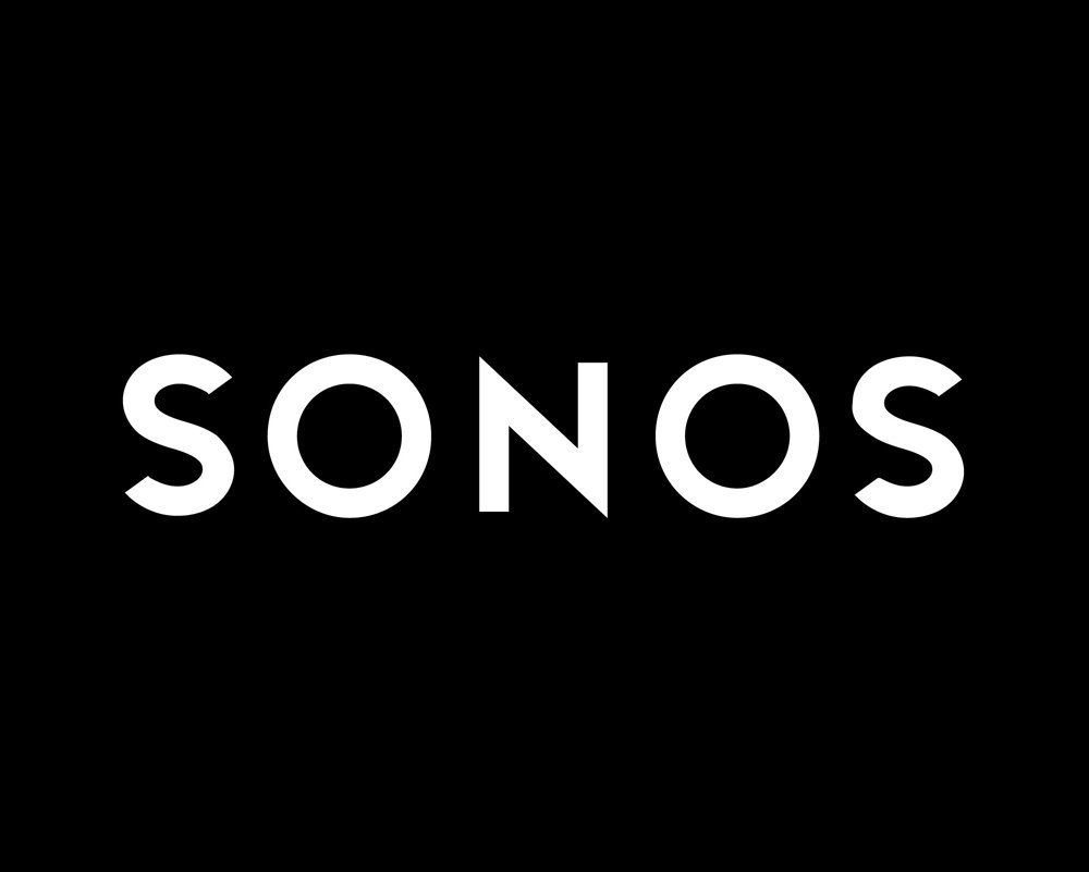 Black background with the white text 'SONOS' in the center.