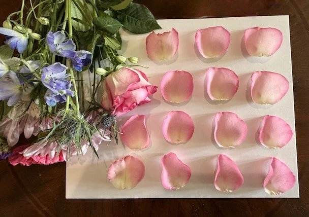 Deconstructed rose petals to be pressed and preserved | Floral Preservation | Austin, TX