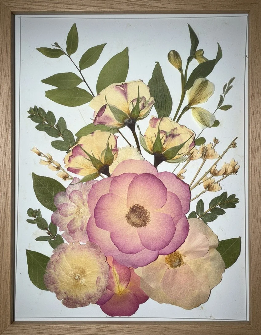 Pressed and framed flowers and greenery | Floral Preservation | Austin, TX
