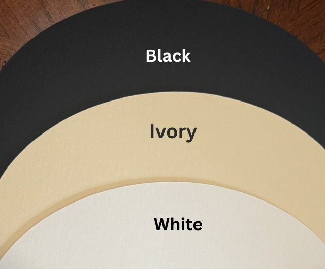 Mat backings in white, ivory and black colors | Floral Preservation | Austin, TX