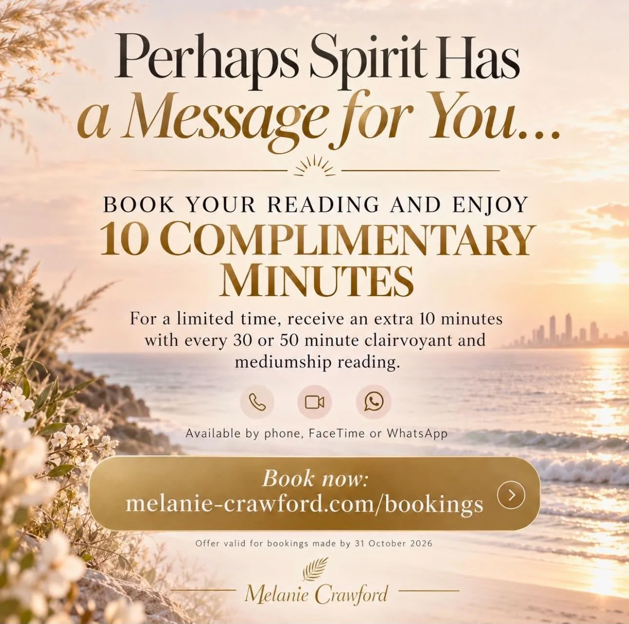 🫶Perhaps Spirit Has a Message for You&hellip;

Have you been feeling the need for a little clarity, reassurance or connection? Sometimes that gentle feeling is your intuition telling you it's time to reconnect. 

For a limited time, I'm offering 10 