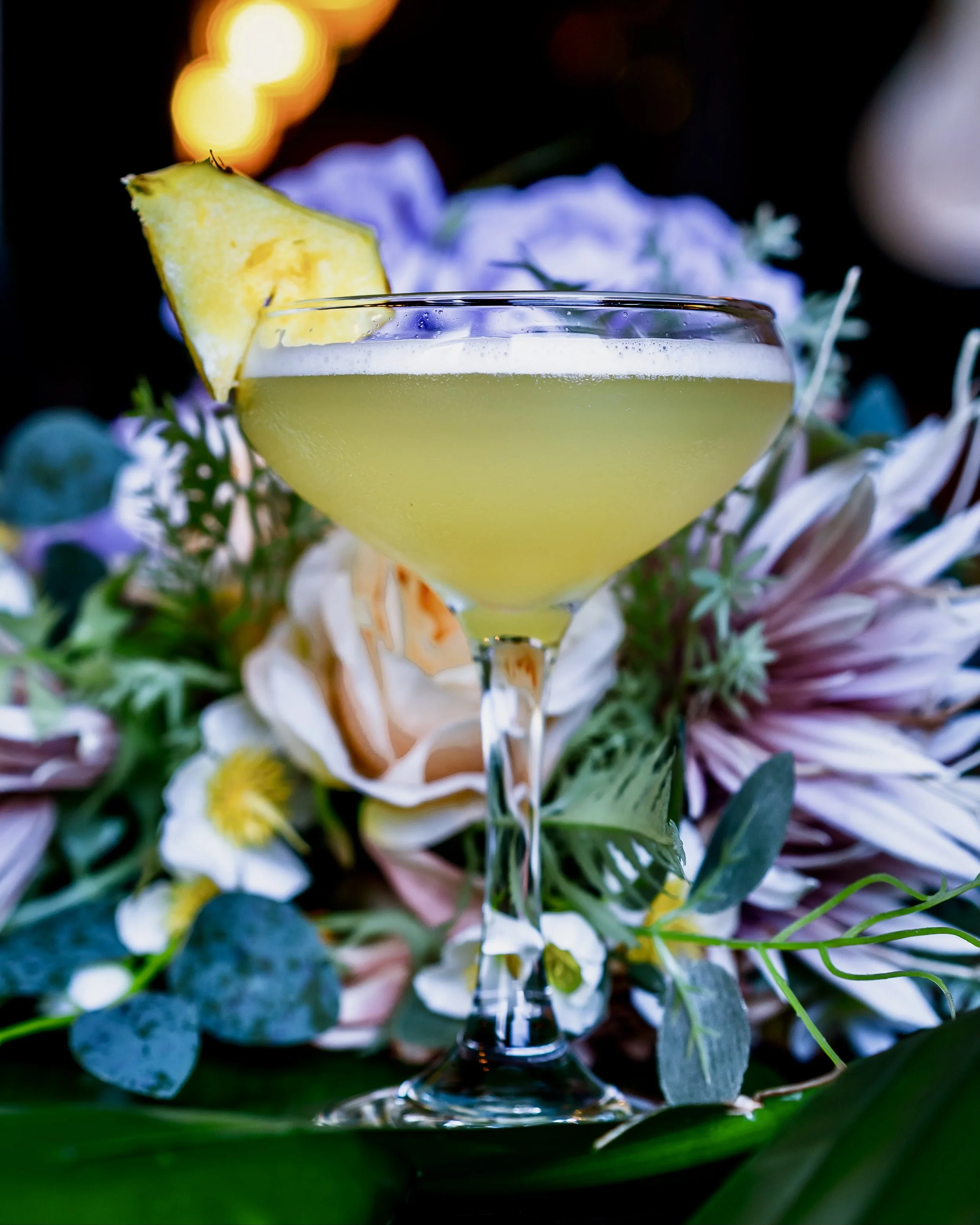 The Big Bad Teeth signature cocktail with Bombay Presse, lavender syrup and lemon at Little Red’s Bar Melbourne CBD.