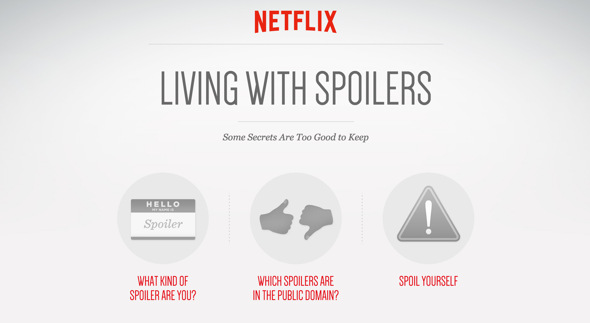Netflix: Living with Spoilers