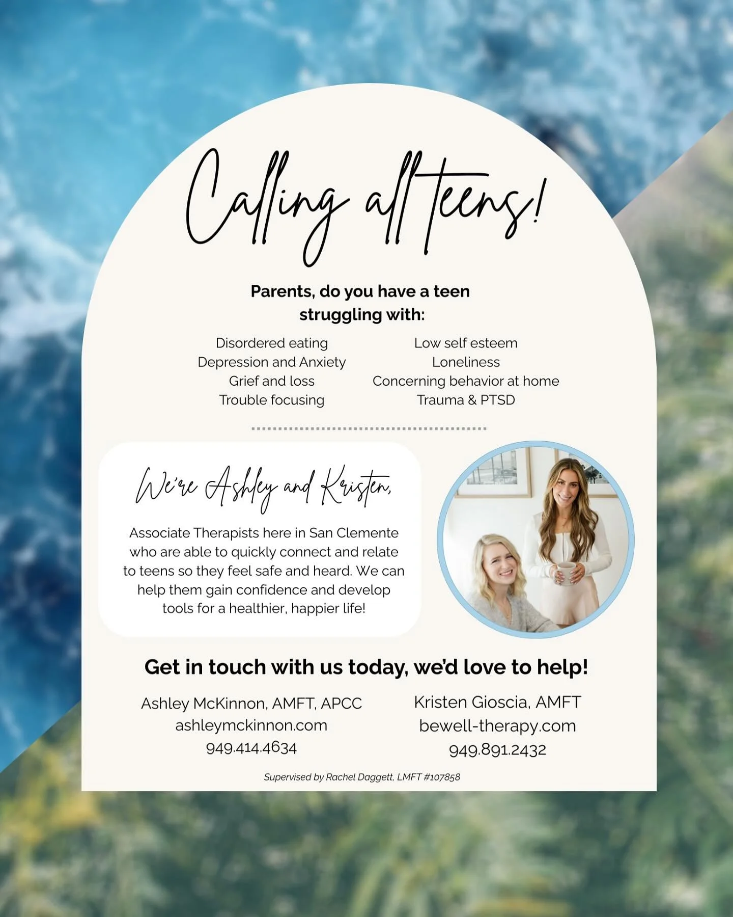 🌿 Now Accepting Teen Clients! 🌿

Being a teen can feel overwhelming&mdash;big emotions, pressure from school, friendships, and figuring out who you are 😮&zwj;💨 If you (or your teen) are struggling with anxiety, self-doubt, or just need a space to