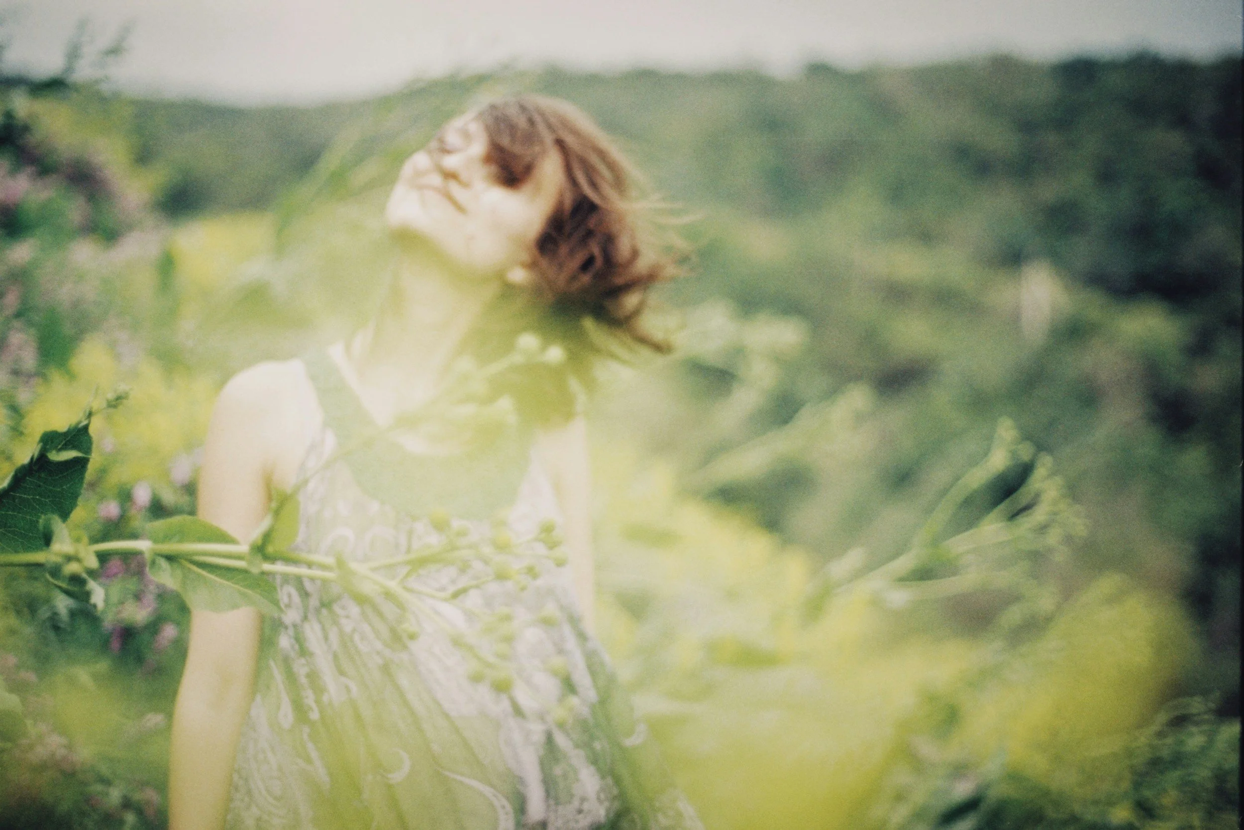 woman in nature artistic ethereal