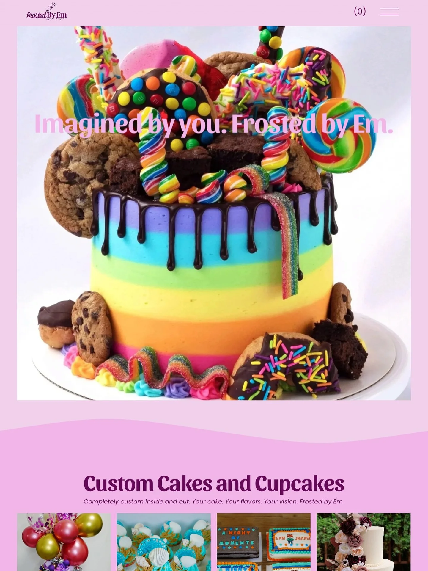 Frostedbyem.com is now live!! 💗 

Click the link in the bio to order your custom cakes &amp; cupcakes or shop signature treats today!