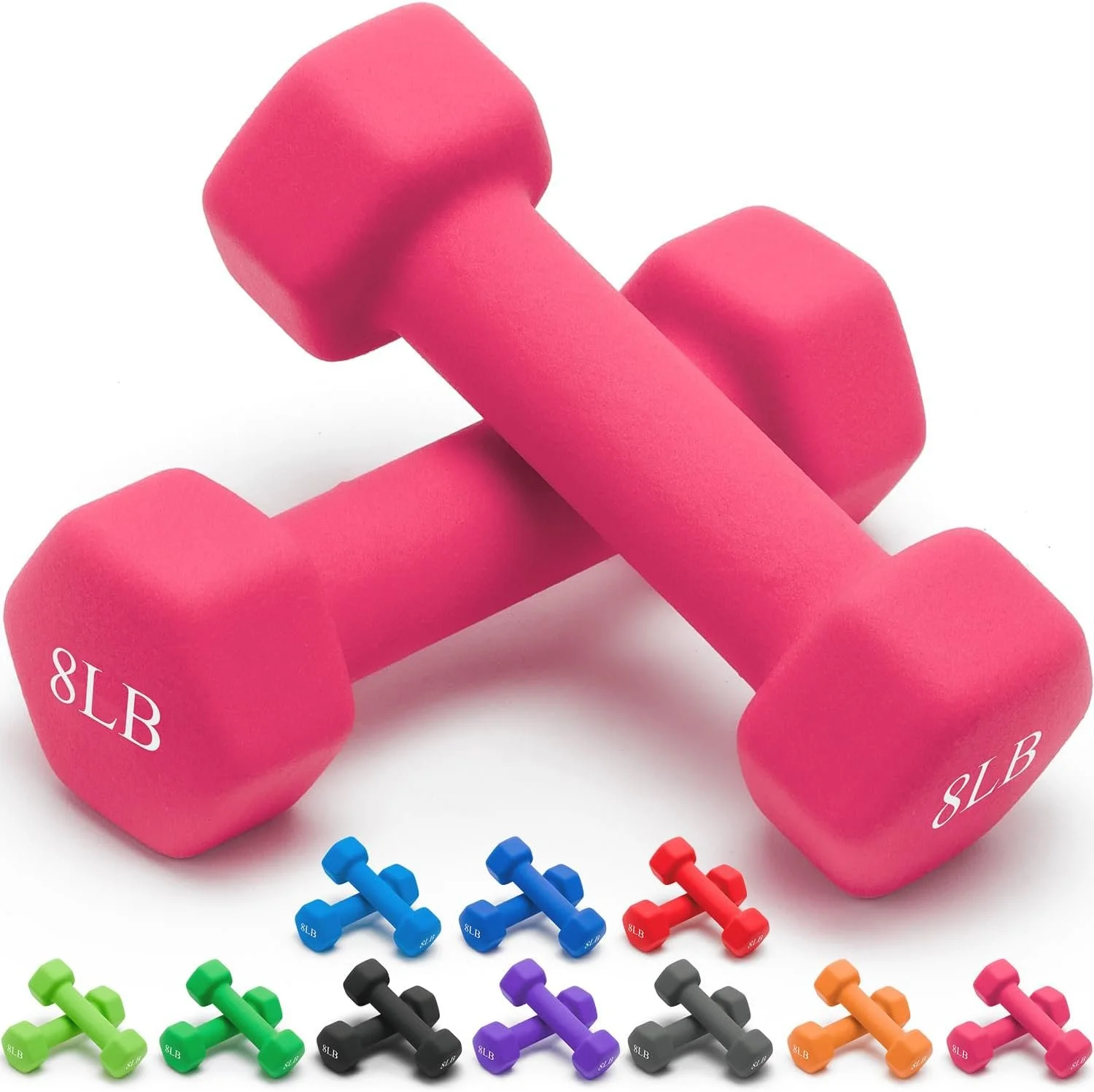 Portzon Weights Dumbbells - Pink