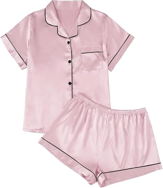 LILLUSORY Silk Satin Pajama Set