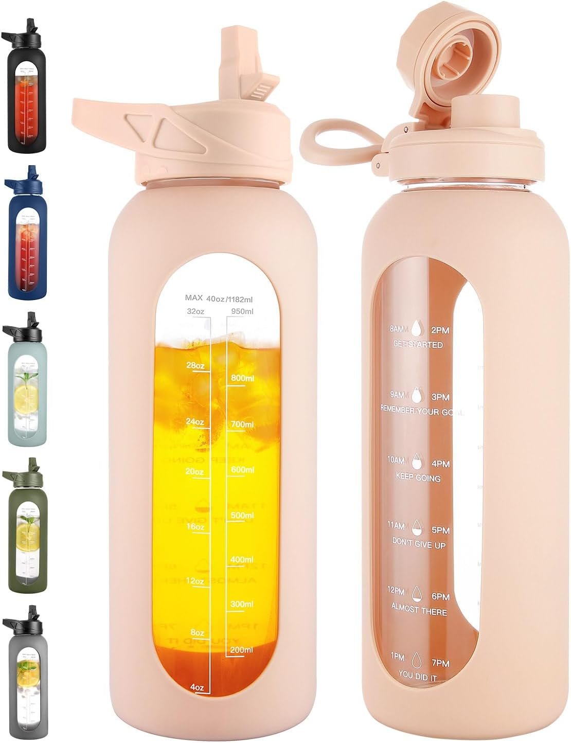 CIVAGO 40 oz Glass Water Bottle