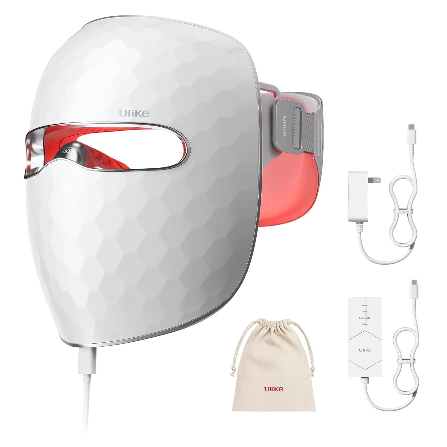 Ulike ReGlow LED Face Mask, Red Light Therapy for Face