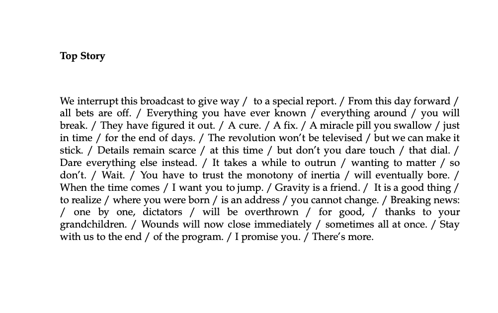 It is at the end where we’ll begin