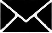 A black envelope icon with white outlines.