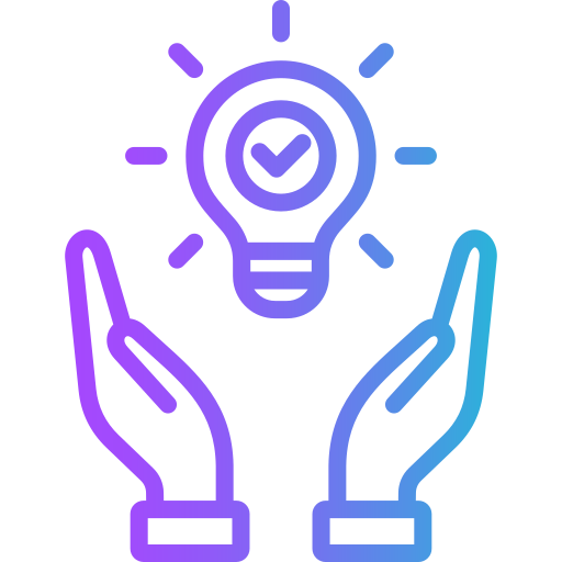 A digital illustration of a hand holding a clock with a checkmark at the center, surrounded by abstract lines and shapes in purple, blue, and pink hues.