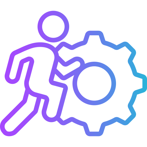 Abstract digital art with glowing geometric shapes in purple, pink, and blue hues.