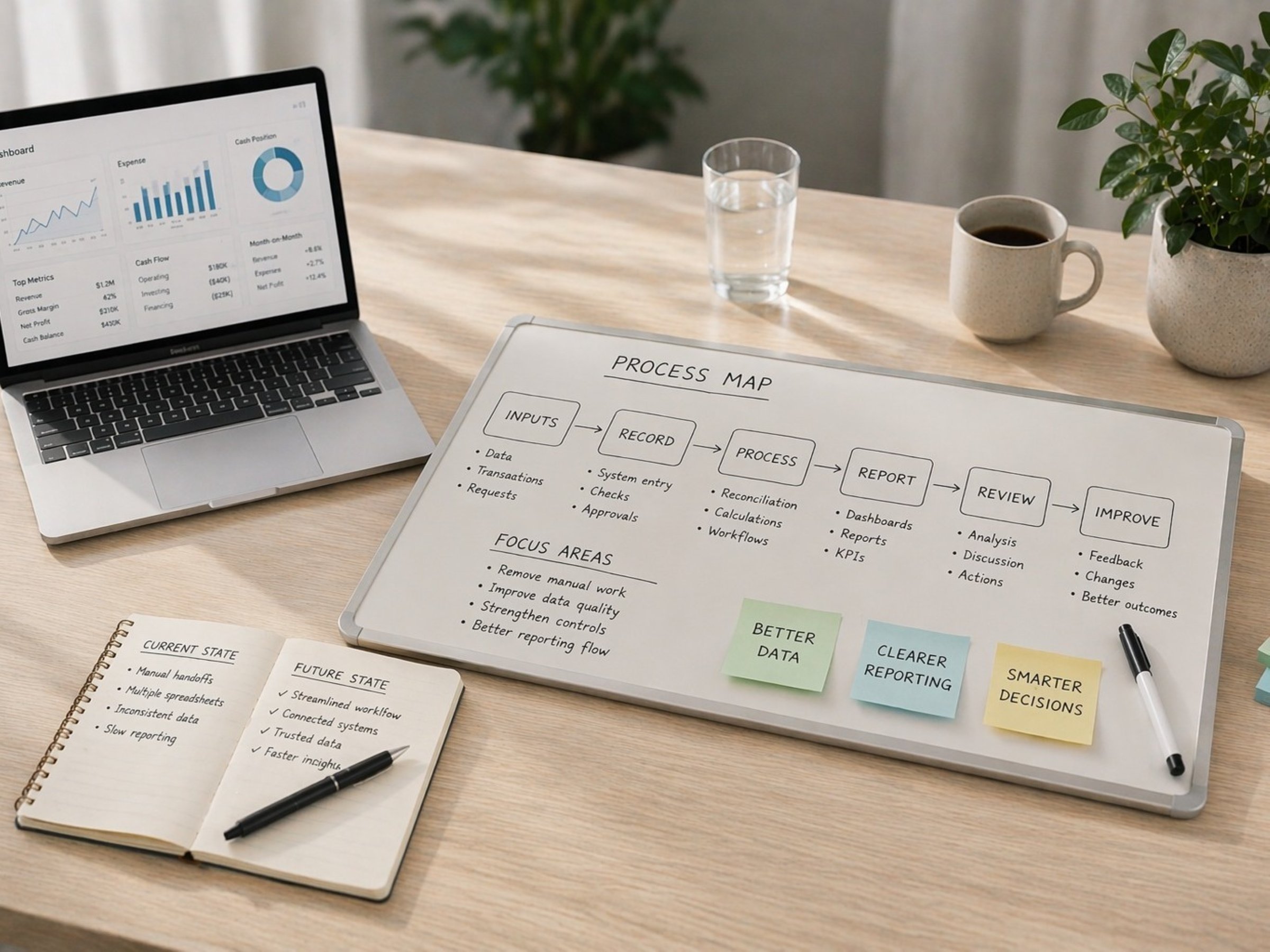Finance systems and processes supporting efficient business operations