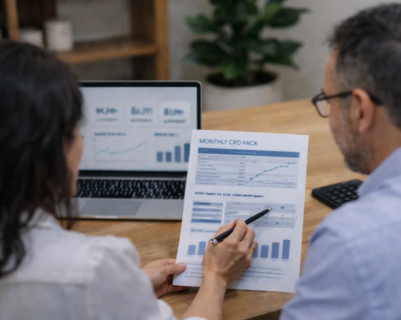 Virtual CFO Australia supporting SME client with financial reporting