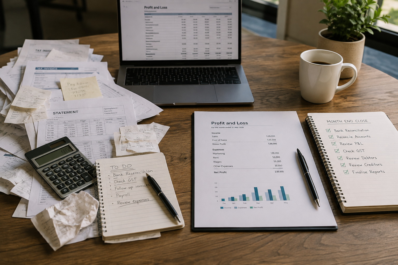 Messy financial accounts impacting business visibility and performance.