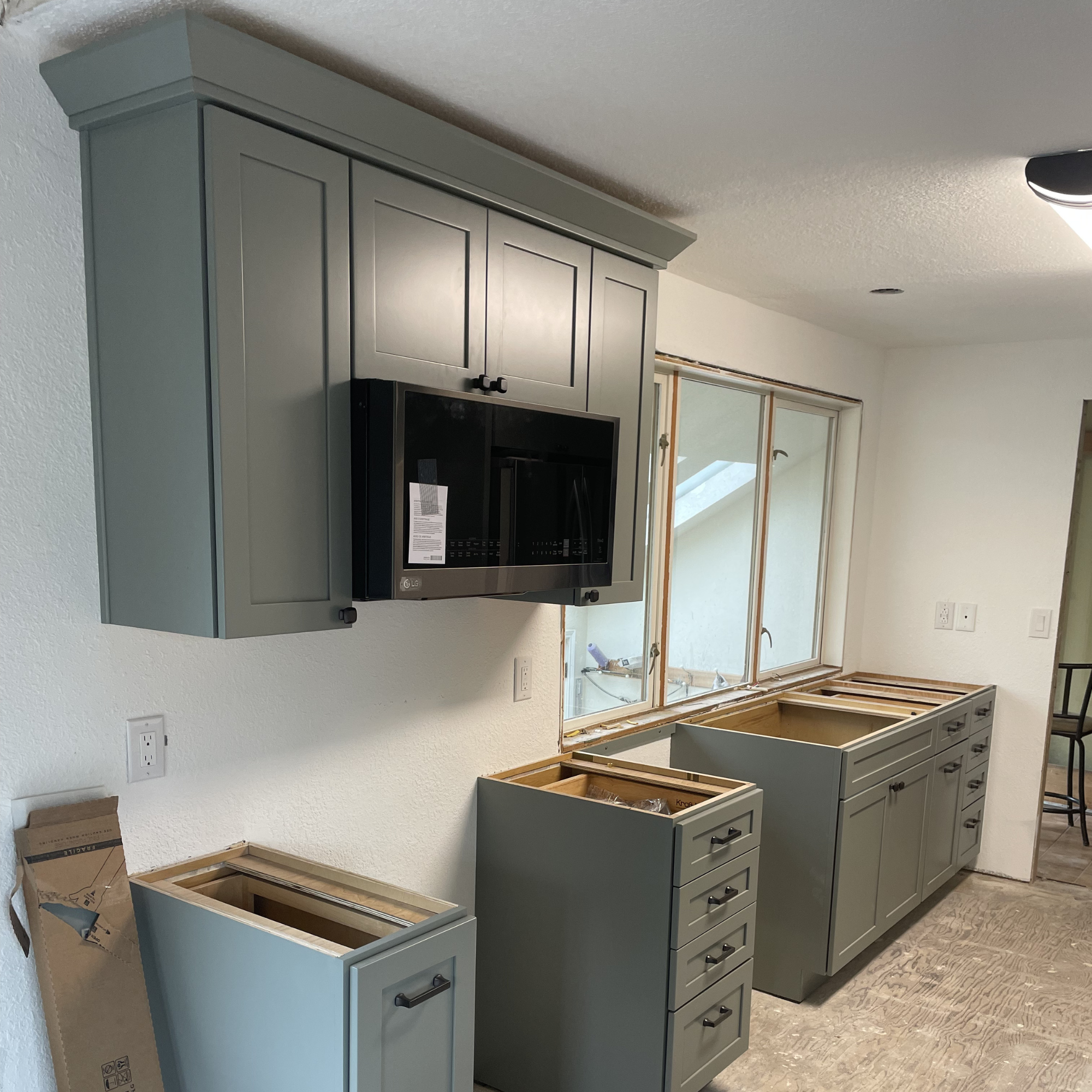 Kitchen cabinets with crown molding
