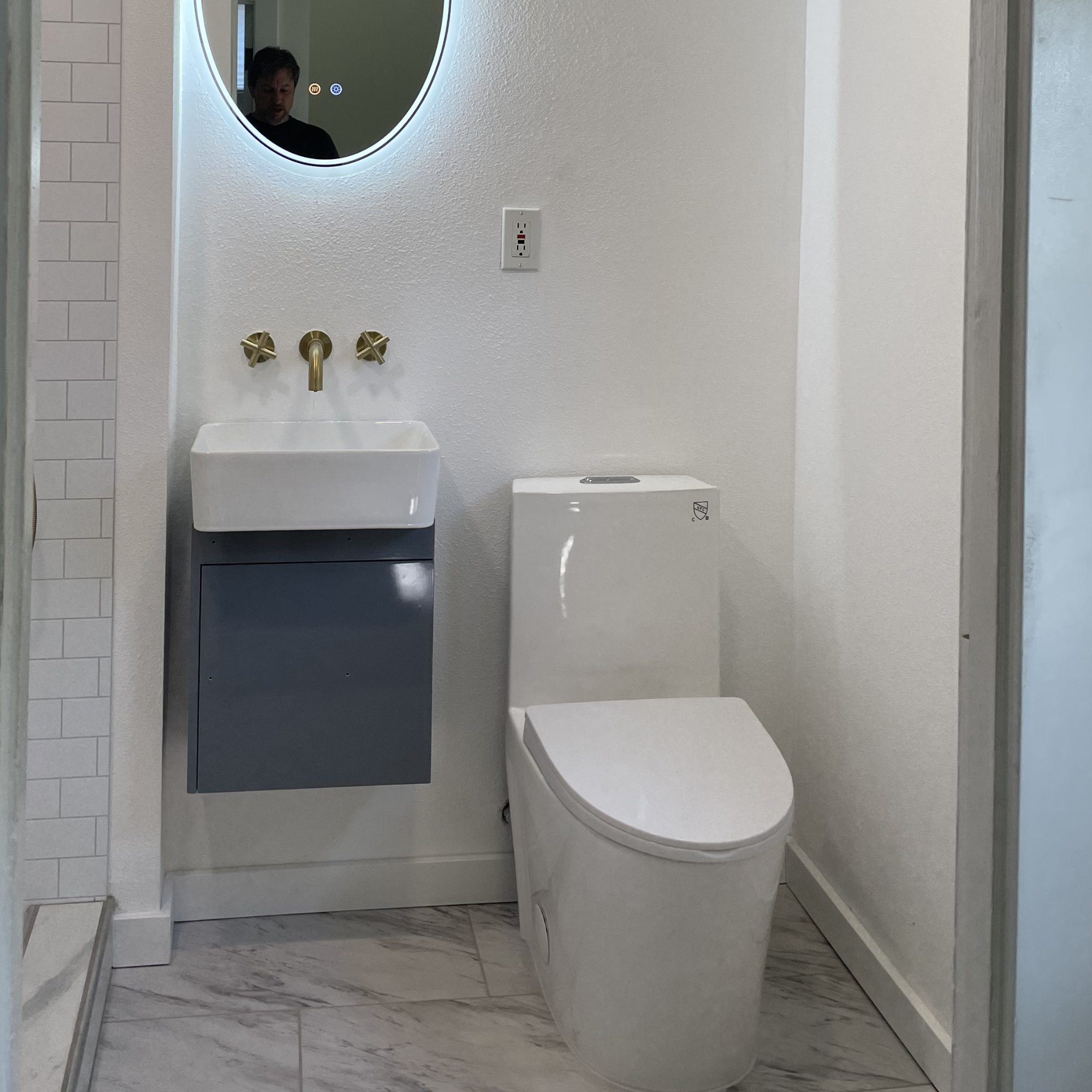 Bathroom- floating sink