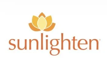 Sunlighten logo featuring a stylized lotus flower above the word 'sunlighten'.