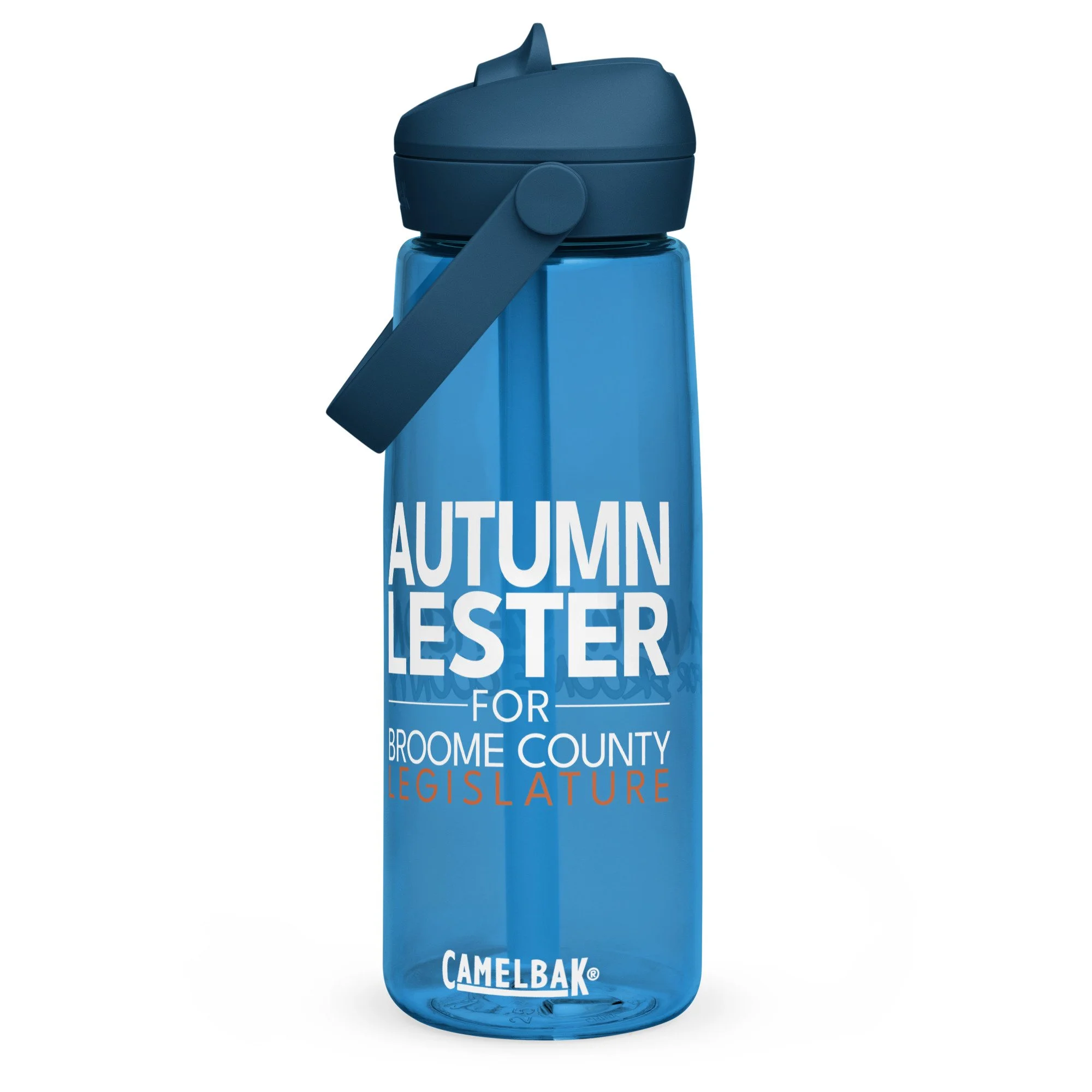 Flip straw water bottle
