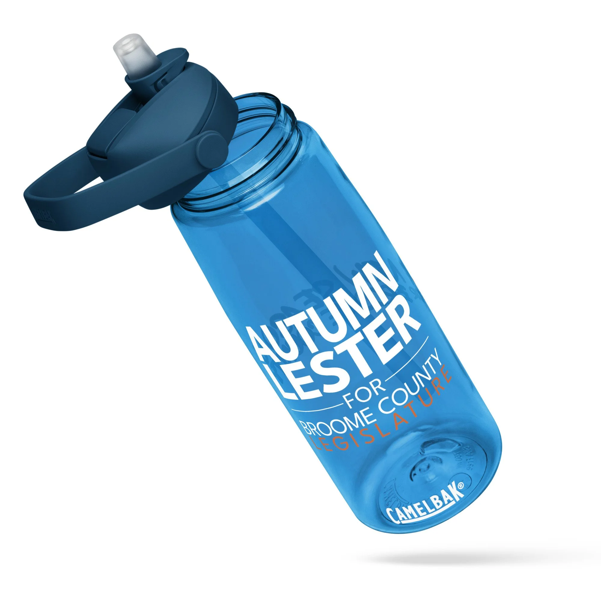 Flip straw water bottle