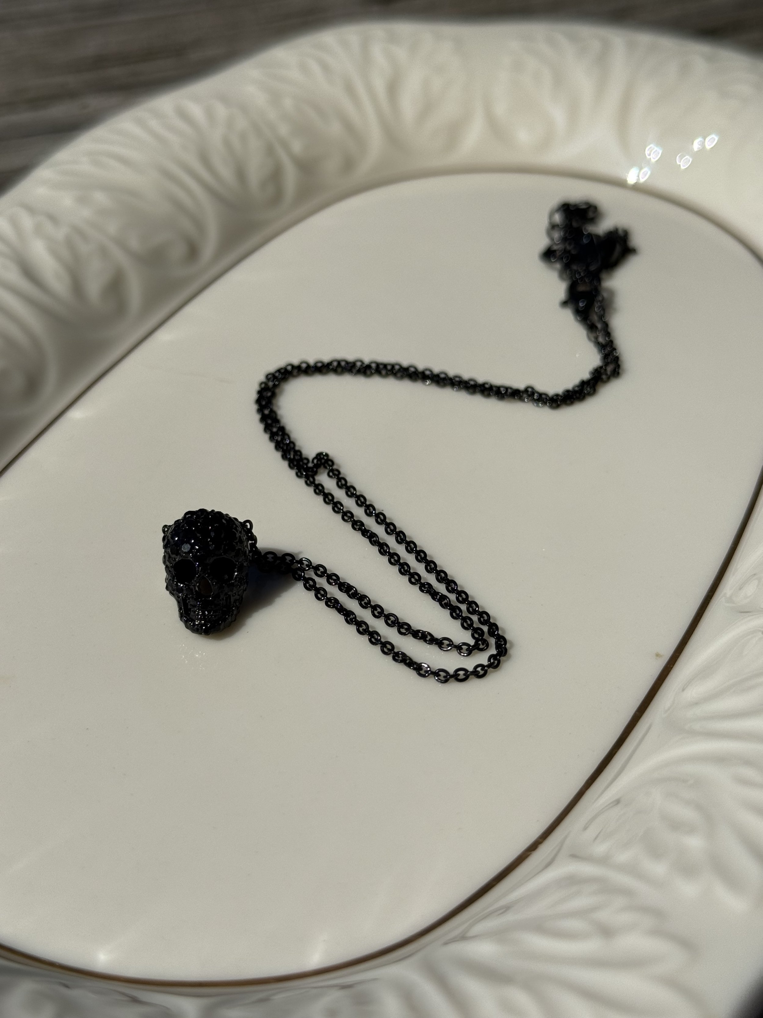 Black Skull Necklace