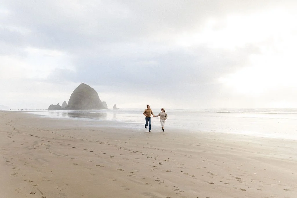 Cannon Beach engagement session sunset Oregon coast (22).jpg