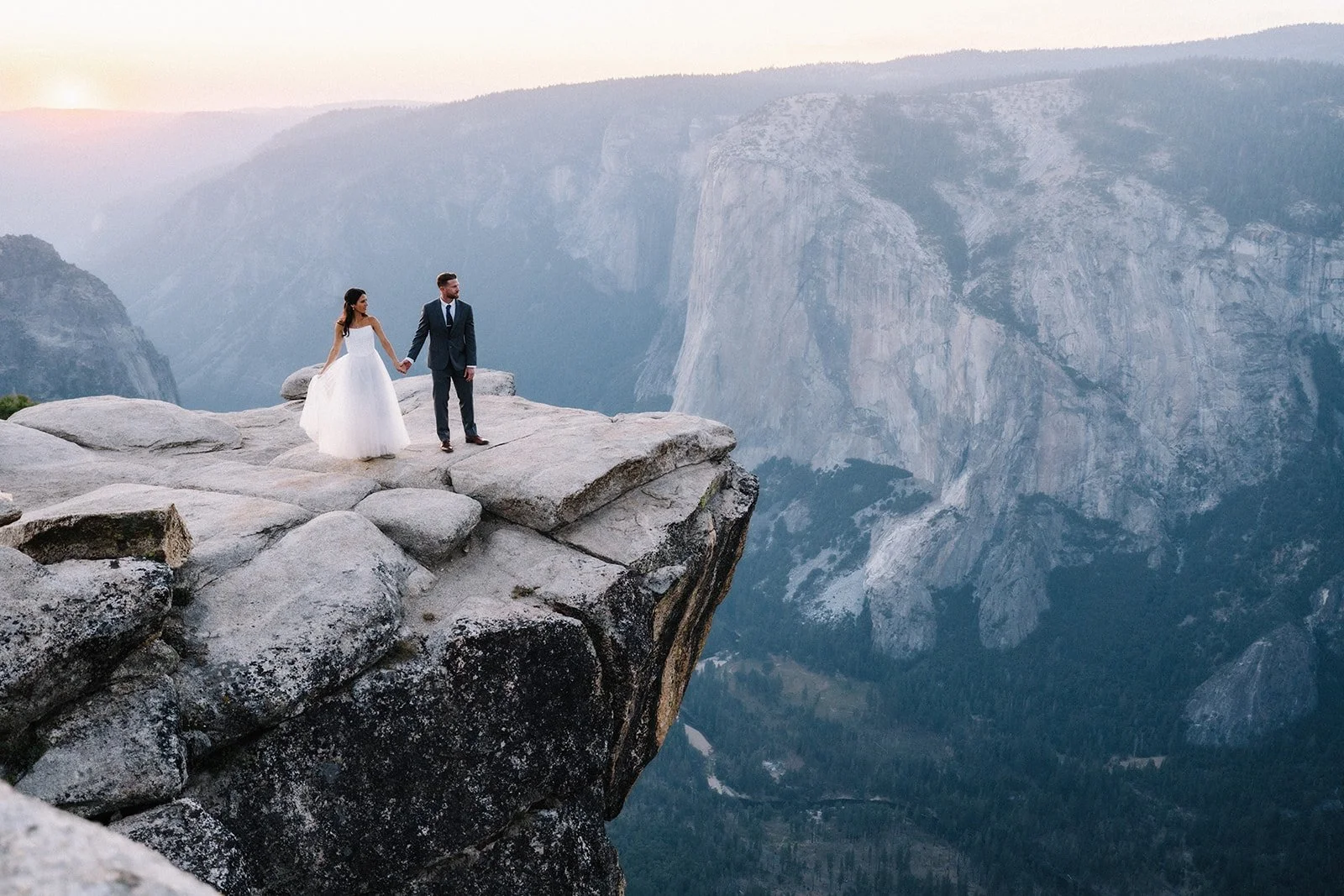 Taft Point sunset elopement Yosemite cliffs (36).jpg